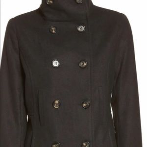 Black thread&suply wood coat new no tag